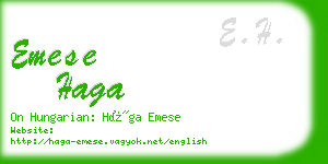 emese haga business card